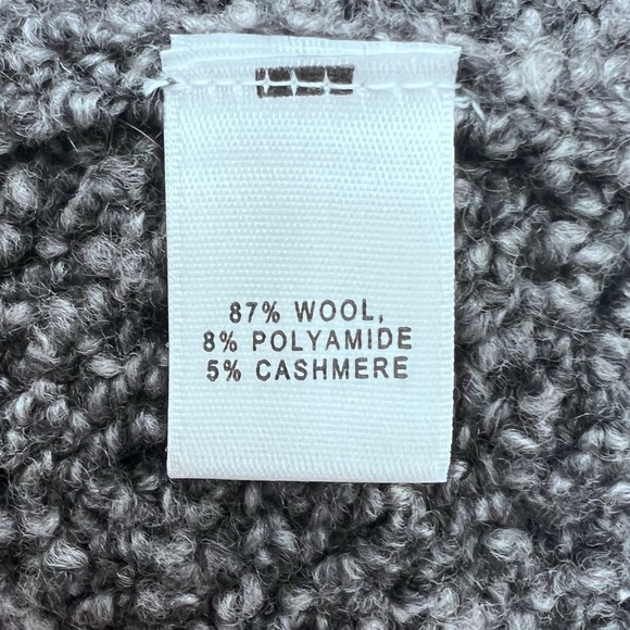 ST. JOHN YELLOW LABEL CHARCOAL GRAY MELANGE OPEN KNIT CARDIGAN - Picture 12 of 13